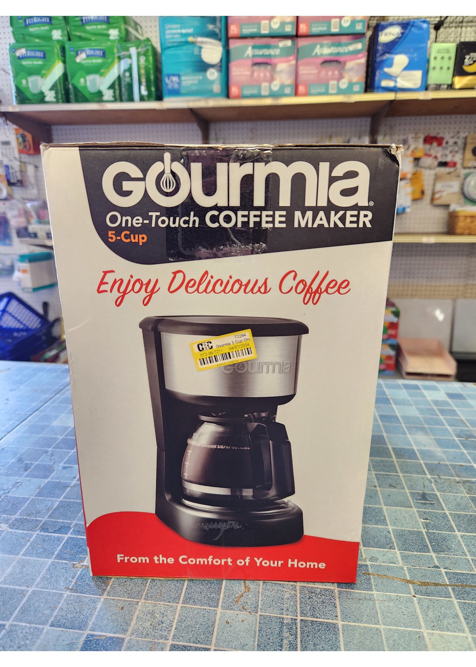 Gourmia 5 Cup One-Touch Switch Coffee Maker with Auto Keep Warm Black: Small Drip Coffee Machine, 700W, Basket Filter