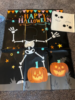 Pin the Face on the Skeleton Happy Halloween Poster