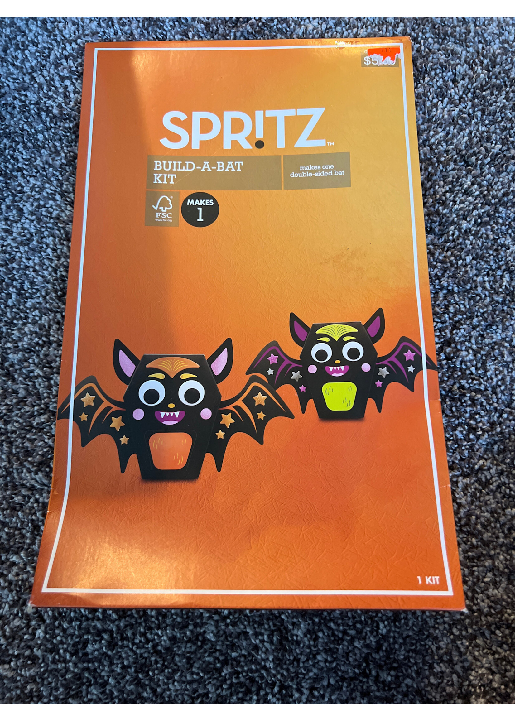 Package damage- Spritz Build-a-Bat Kit