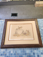 Nancy Shumaker Pallan Chipmunks Family Art Print 20/1000 Signed LE 23x19