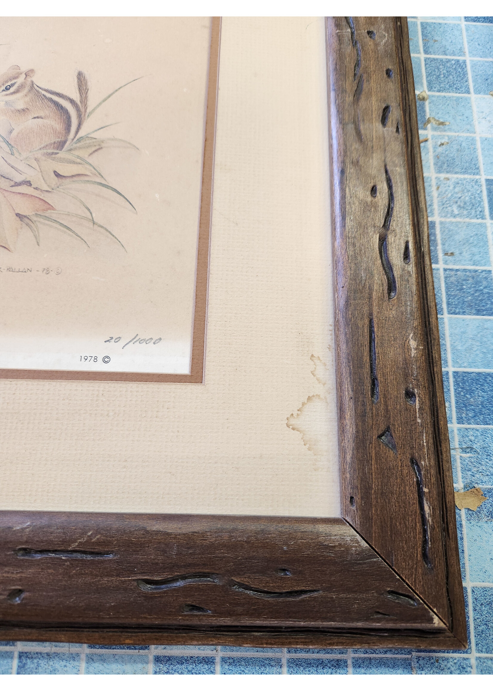 Nancy Shumaker Pallan Chipmunks Family Art Print 20/1000 Signed LE 23x19