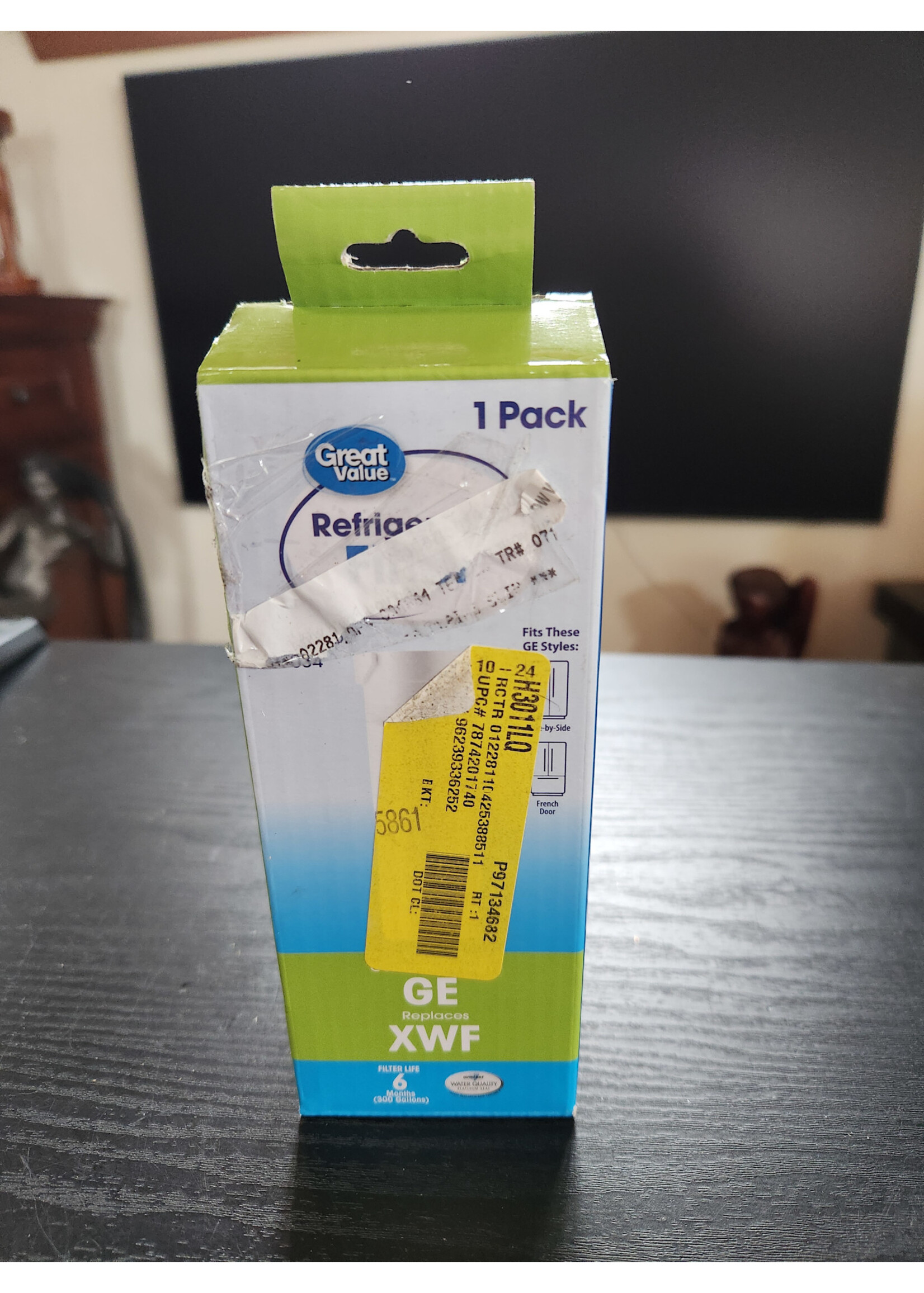 Great Value GE Refrigerator Replacement Filter Model GVF034 - Replaces GE XWF