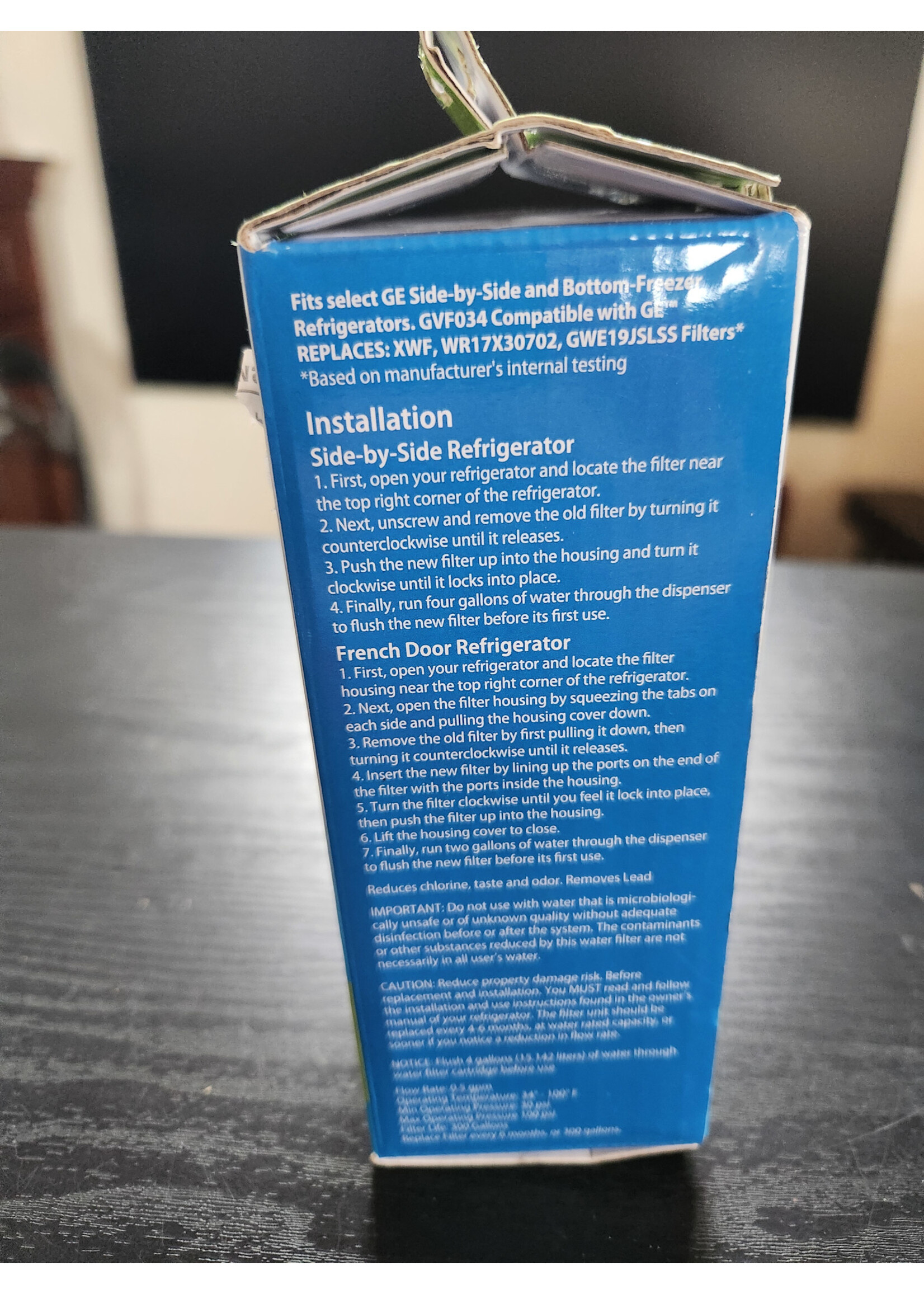 Great Value GE Refrigerator Replacement Filter Model GVF034 - Replaces GE XWF