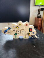 *Switch Loose YunHe XinQiao Wooden Busy Board With Led Light Switch Toys for Toddlers,Sensory Board Toy,Baby Activity Button Toy Light Switch