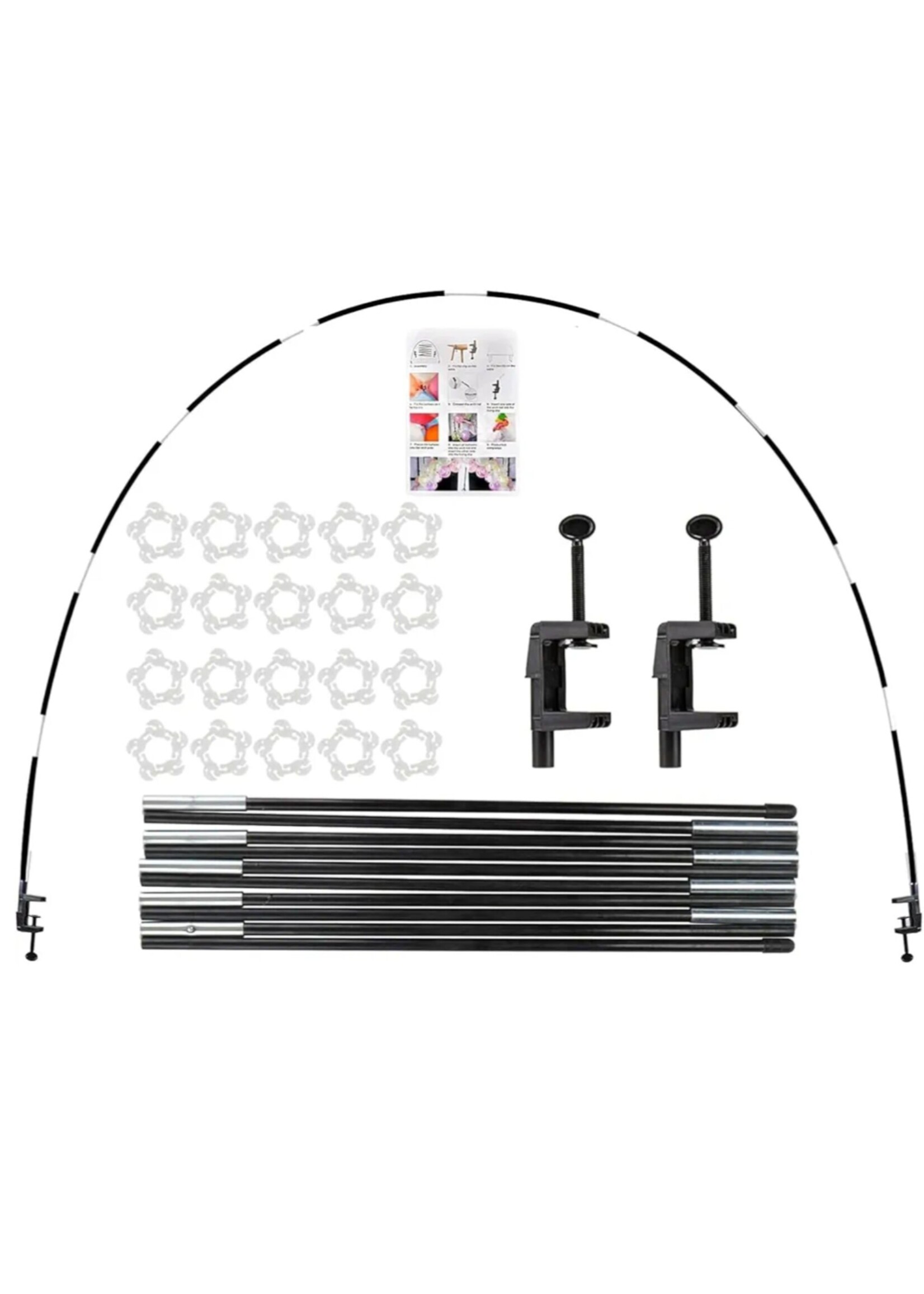 13ft Table Balloon Arch Kit, Balloon Arch Stand Frame for Different Size Tables Graduation Wedding Birthday Baby Shower Party Decorations(Black
