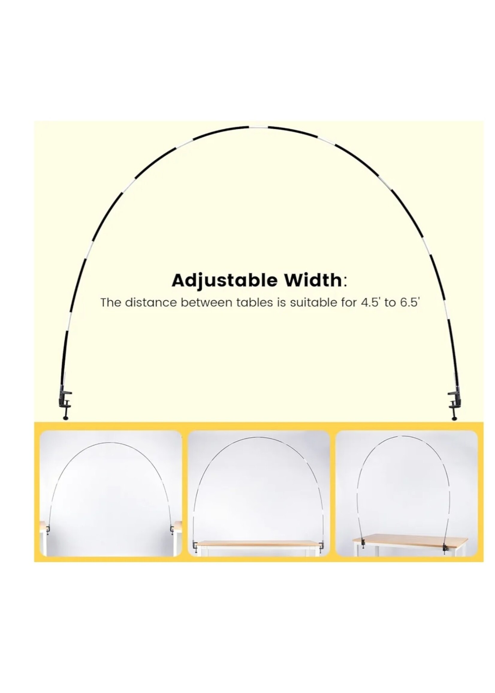 13ft Table Balloon Arch Kit, Balloon Arch Stand Frame for Different Size Tables Graduation Wedding Birthday Baby Shower Party Decorations(Black