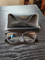 Tusocci Fashionable Round Cat-Eye Blue Light Blocking Glasses Computer Glasses For Women Non Prescription