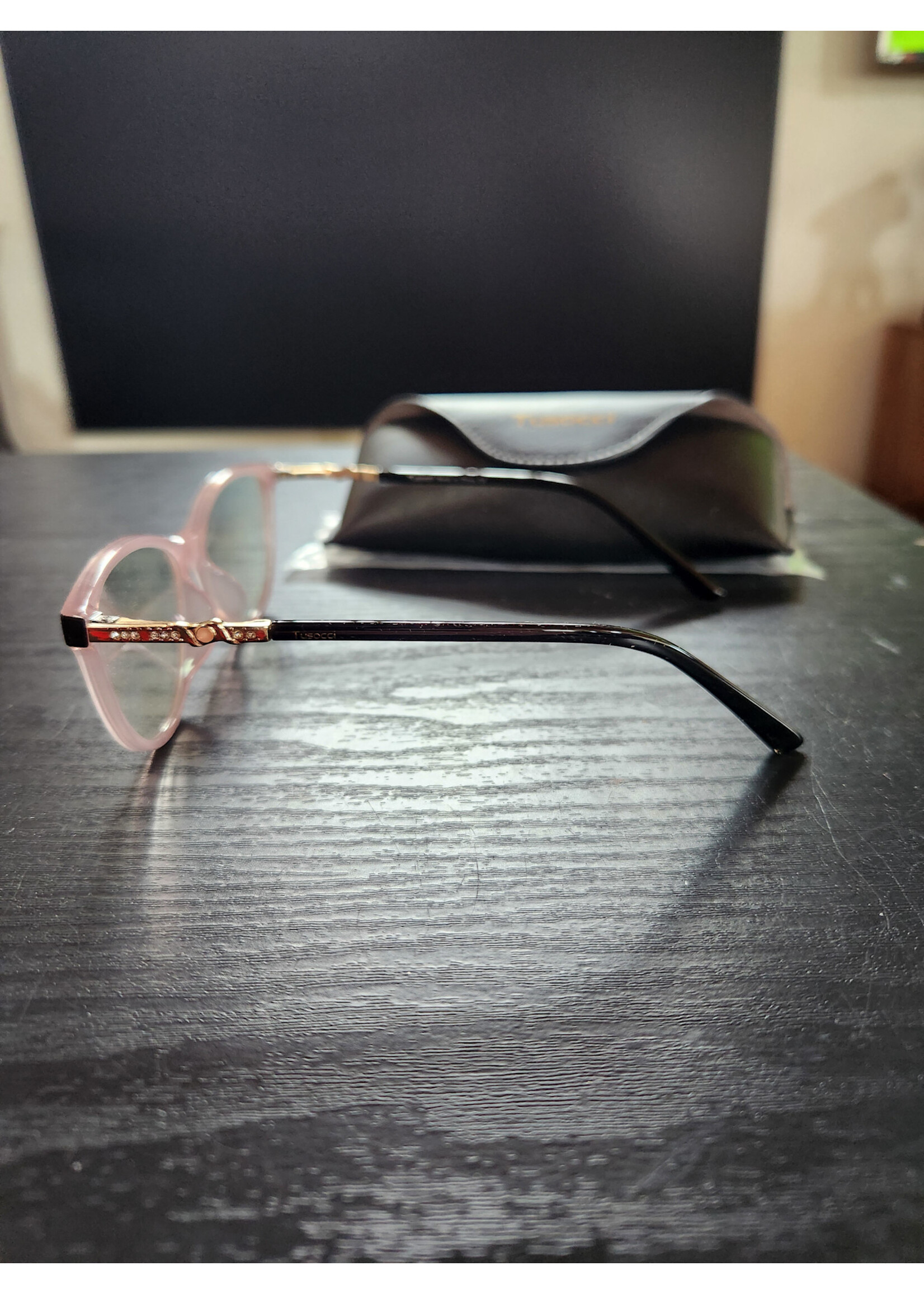 Tusocci Fashionable Round Cat-Eye Blue Light Blocking Glasses Computer Glasses For Women Non Prescription