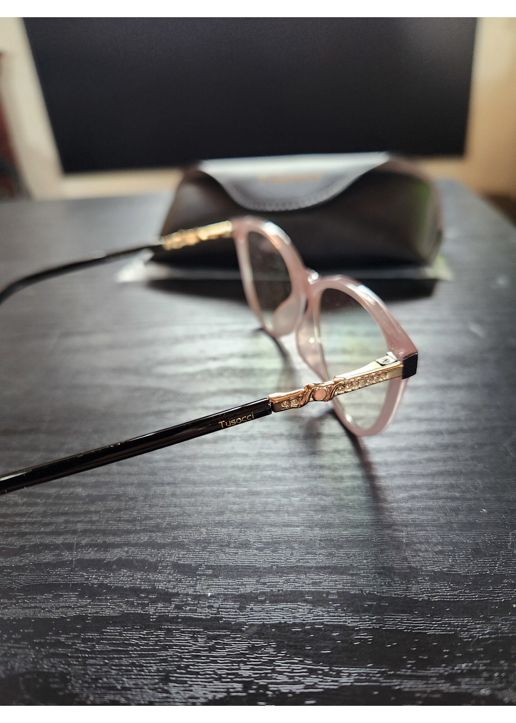 Tusocci Fashionable Round Cat-Eye Blue Light Blocking Glasses Computer Glasses For Women Non Prescription