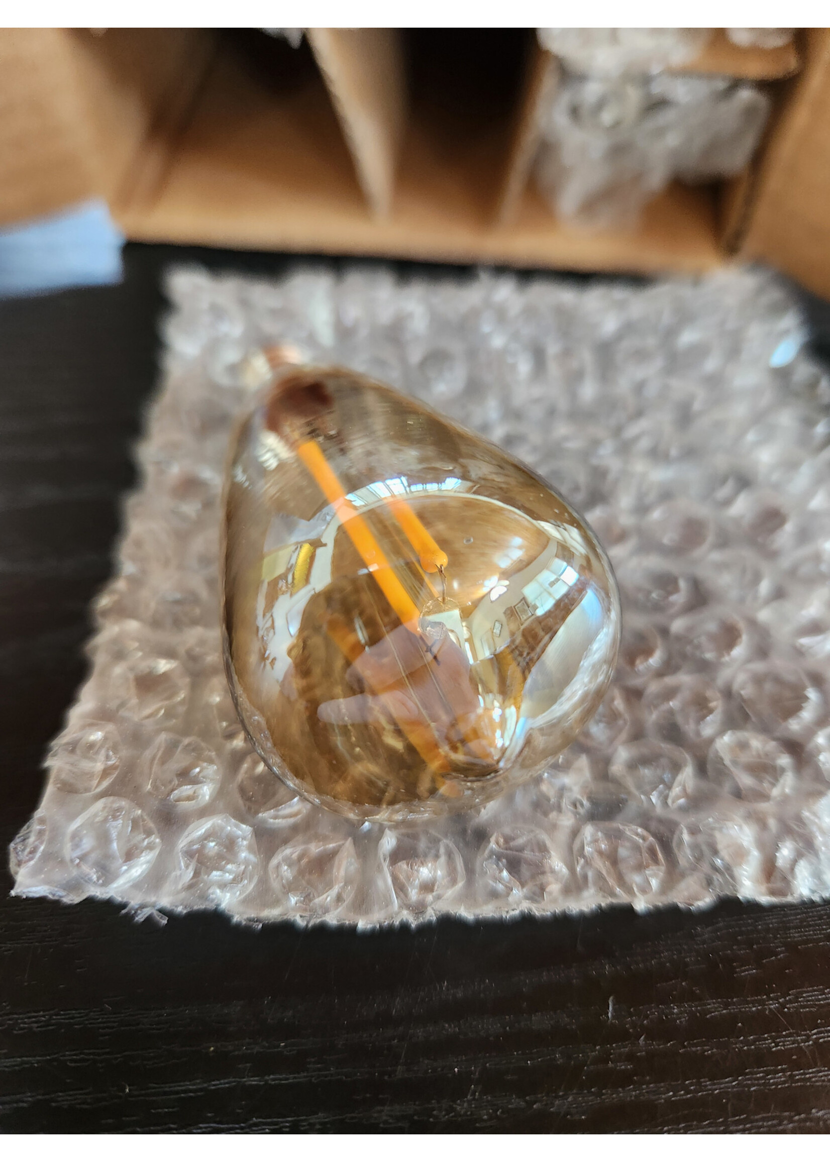 5pcs ST38 Edison Small Bulb 2W Equivalent to 10W-15W-20W E12 Base Warm Amber Glass LED Bulbs for Chandeliers Fans Candelabras Outdoor ST38 String Lights