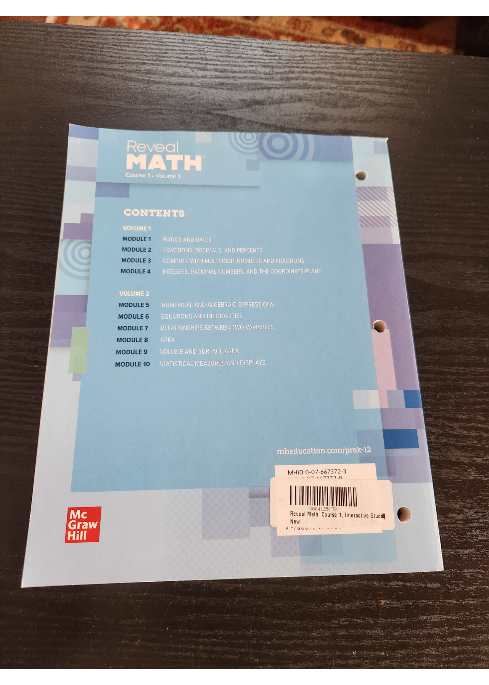 McGraw-Hill Reveal Math Course 1, Interactive Student Edition, Volume 1