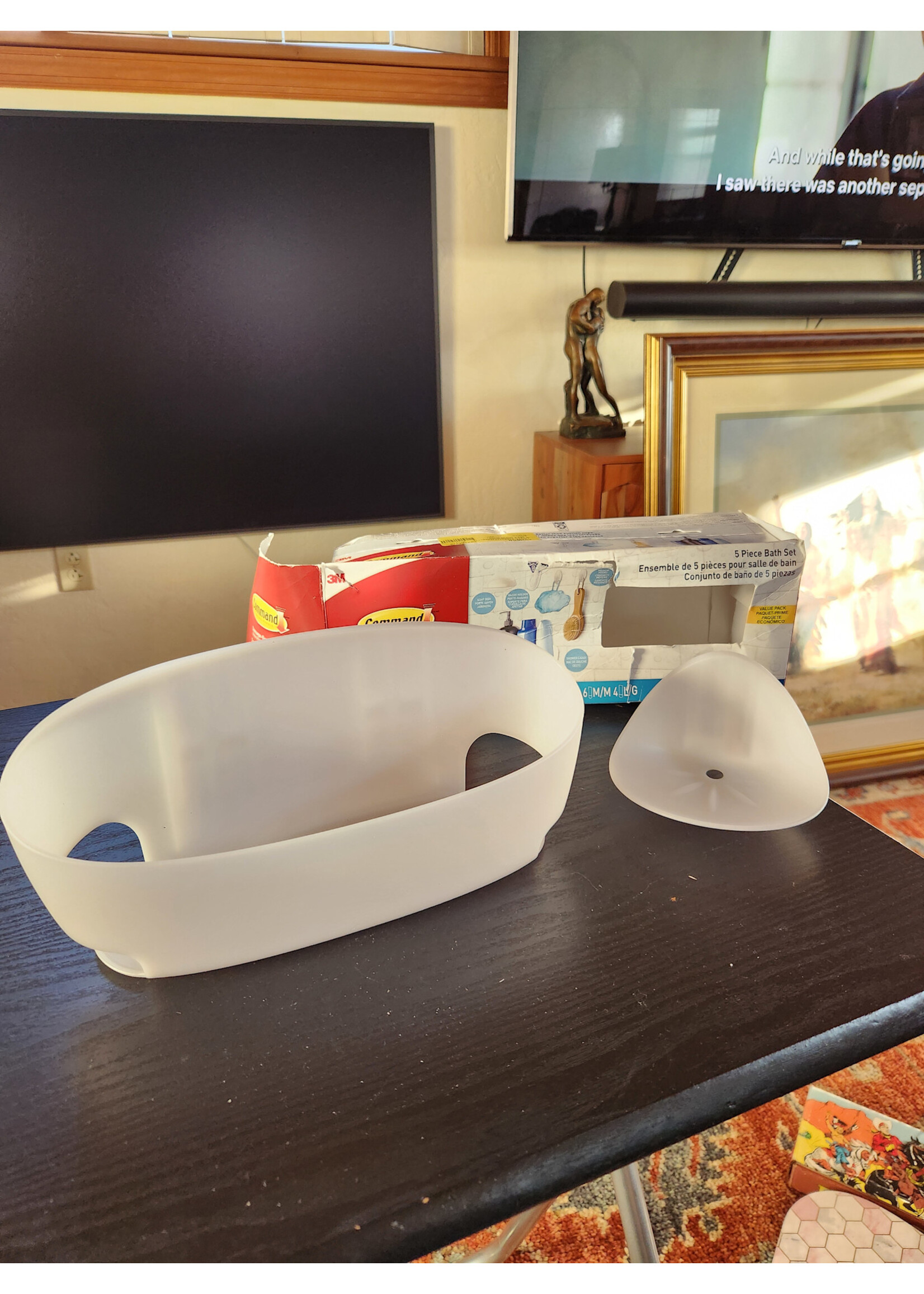 *Only Caddy, and Soap Dish, No Strips Command/Plastic Mount Piece Bath Set