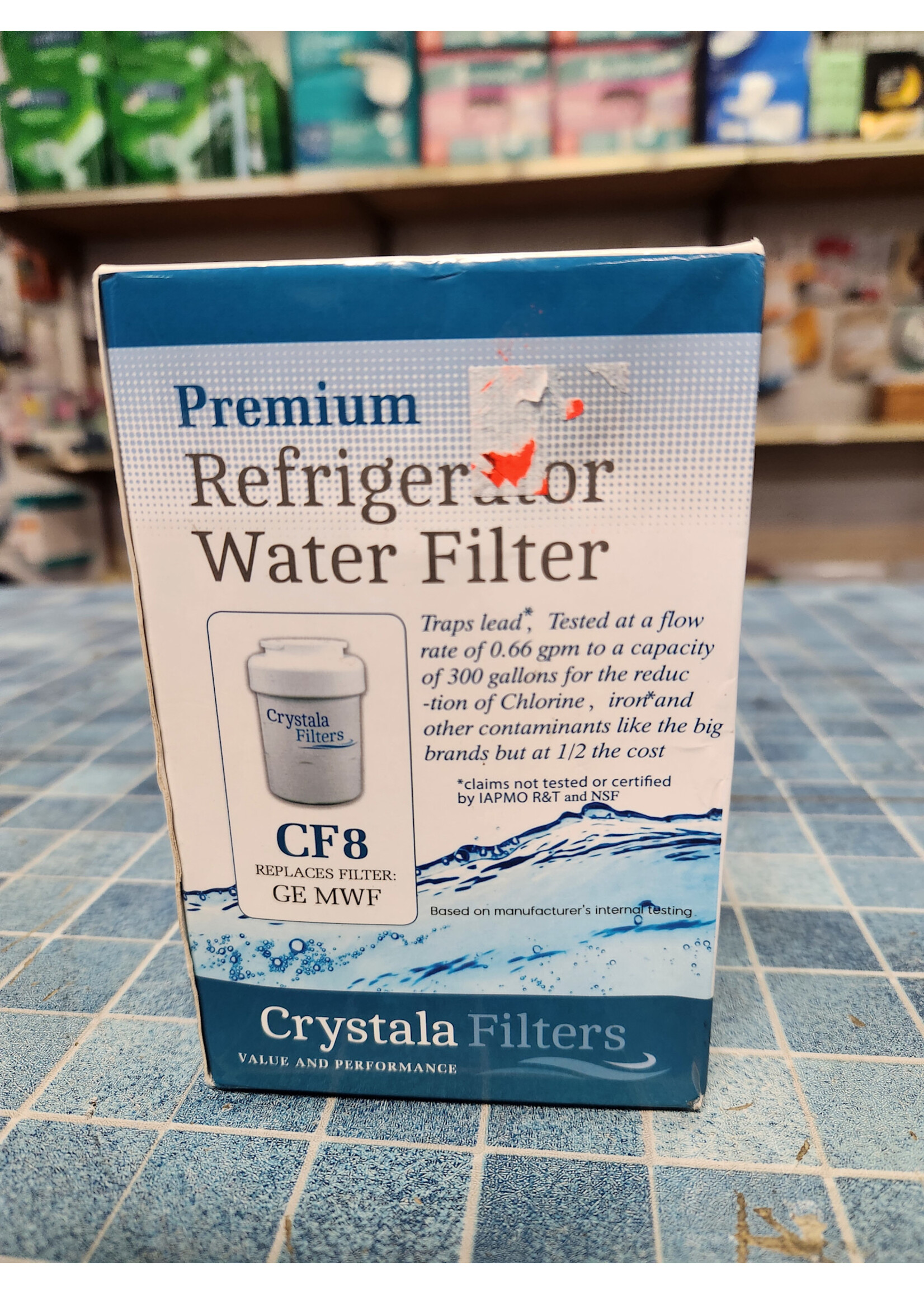 Crystala CF8 Premium Refrigerator Water Filter Replaces GE MWF
