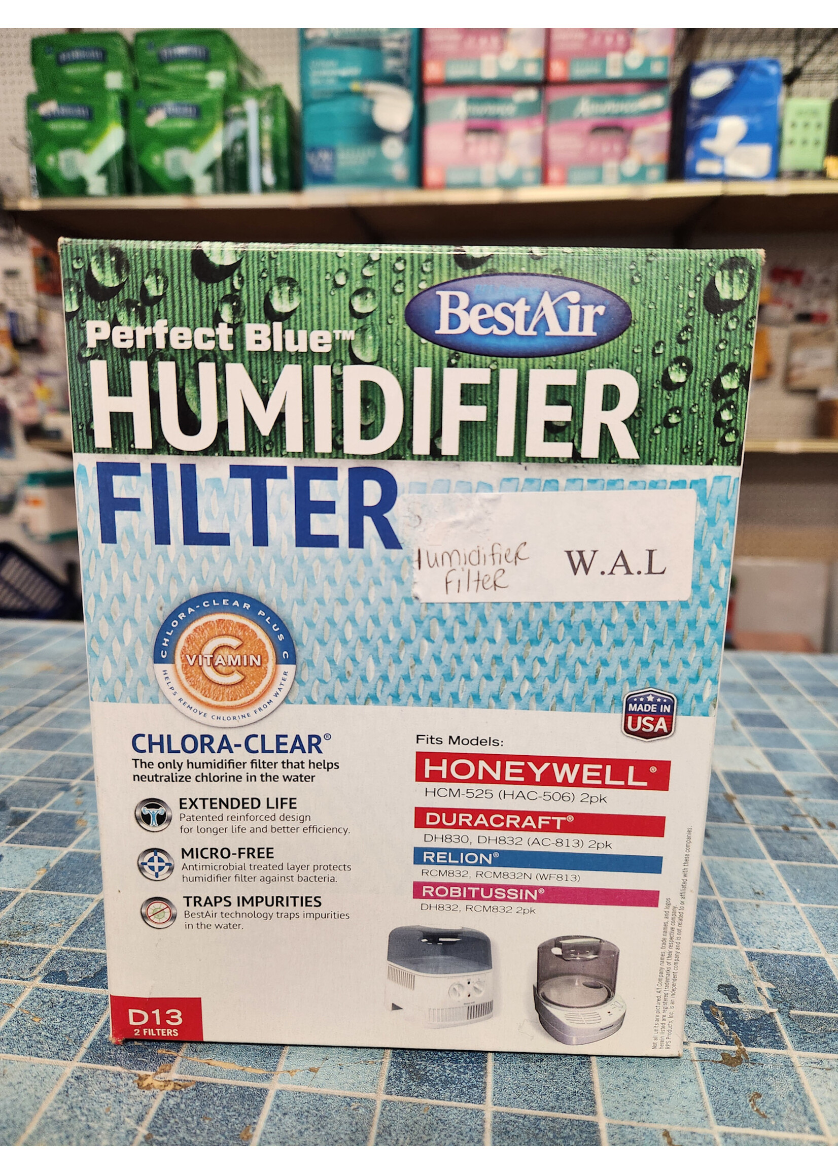 Best Air Humidifier Wick 2 pk  Duracraft Honeywell Relion Robitussin D13 HCM-525 DH830 RCM832 DH832