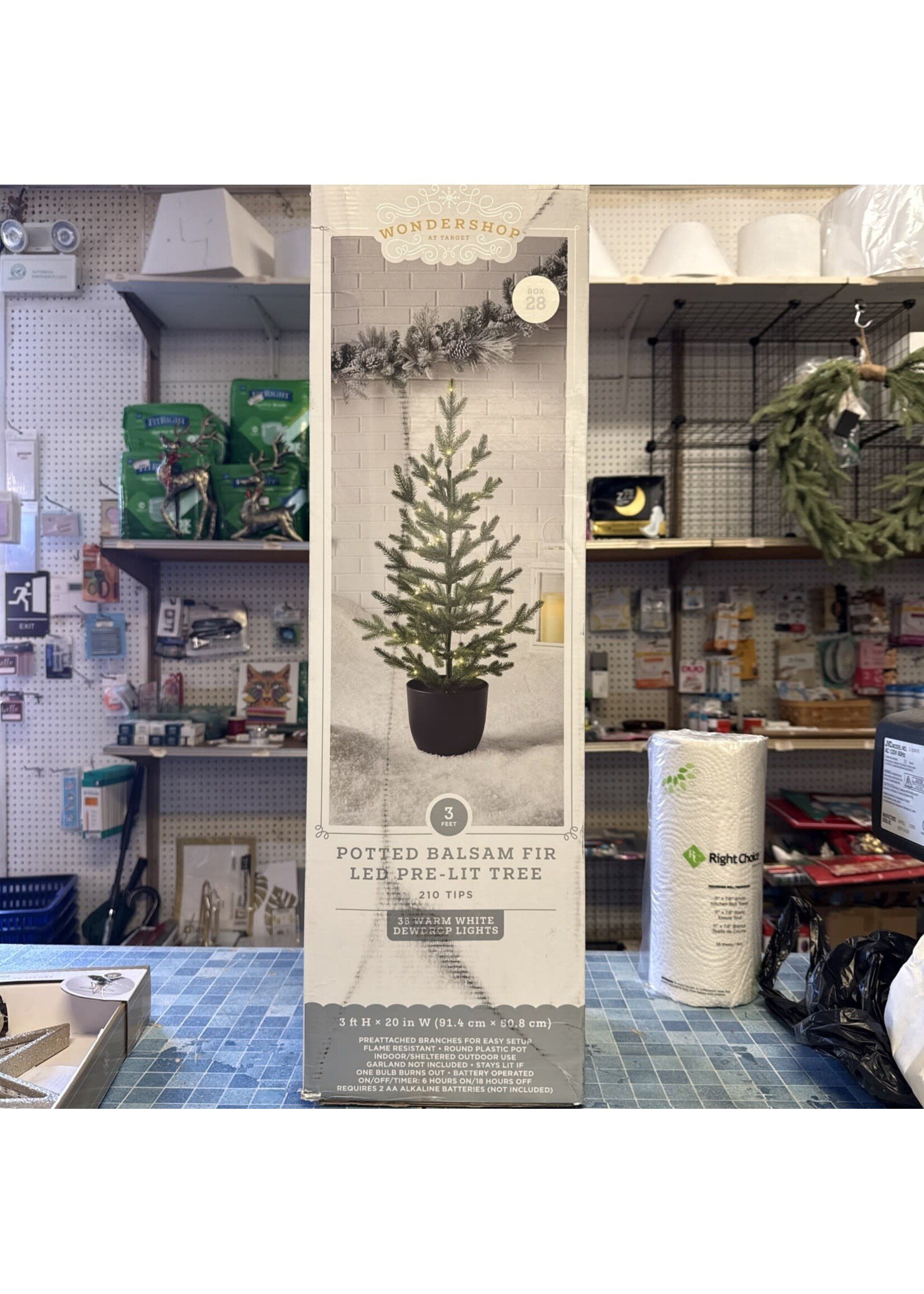Wondershop Target 3’ Potted Balsam Fir LED Christmas Tree Pre-lit 210 Tips 35 WW