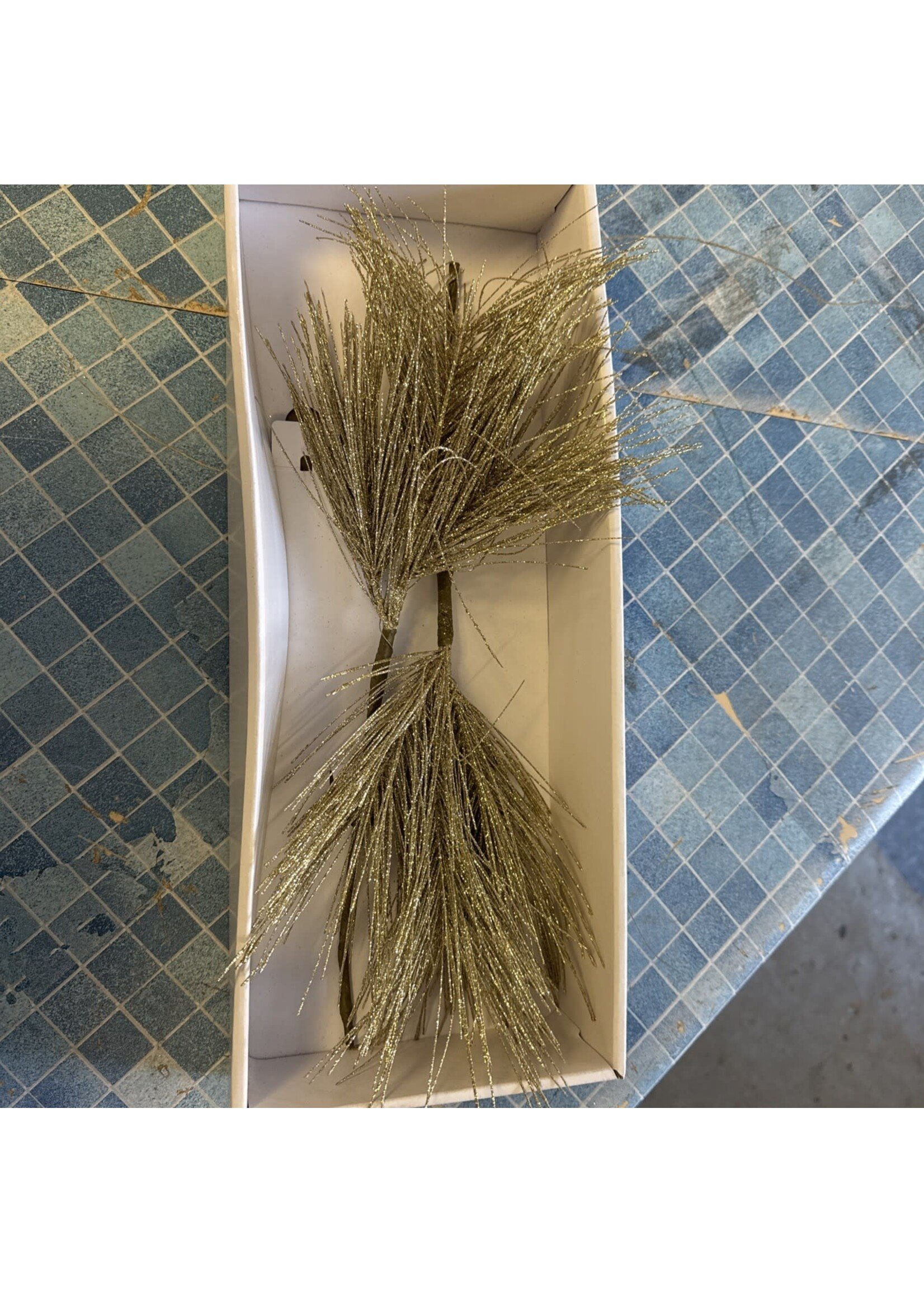 *Only 2 2 GOLD GLITTER Holiday PICK CHRISTMAS TREE - Wondershop