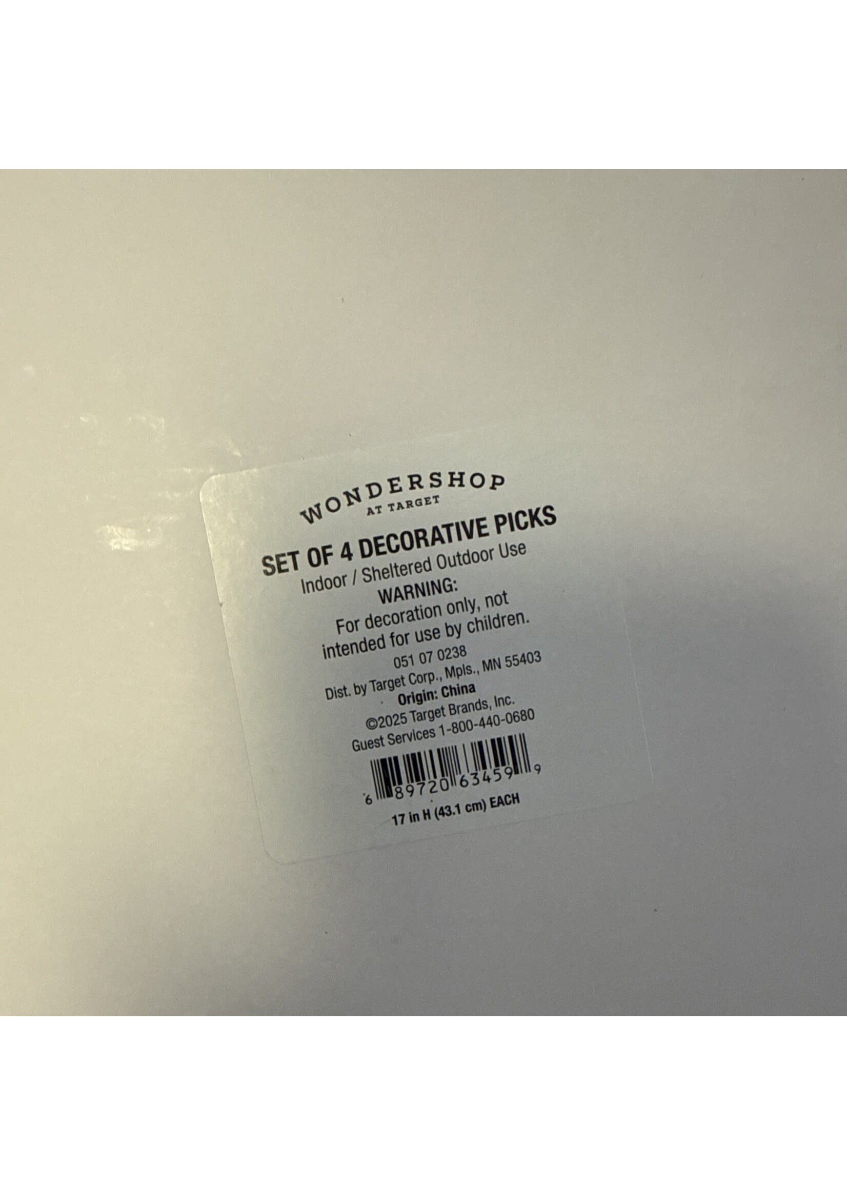 *Only 2 2 GOLD GLITTER Holiday PICK CHRISTMAS TREE - Wondershop