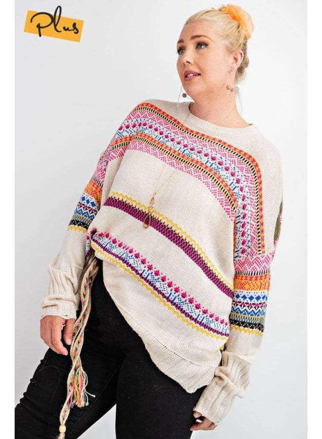 Boho Patterned Sweater