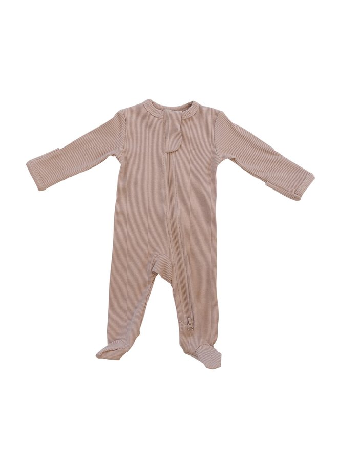 Pink Organic Footed Romper