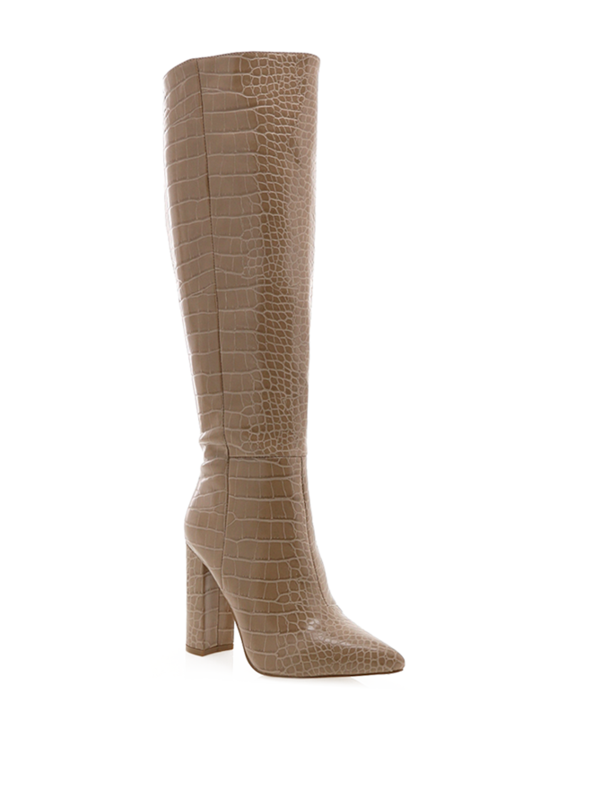 Milla Crocodile Knee Boot