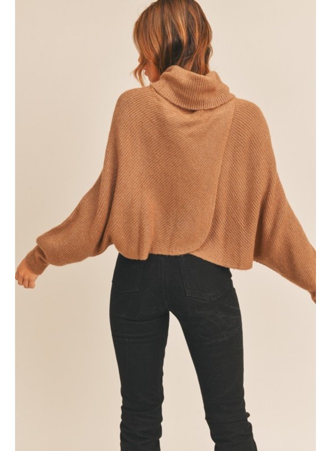 Dolman Sleeve Turtleneck Sweater 