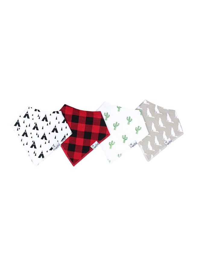 4-Pack Baby Bandana Bib Set