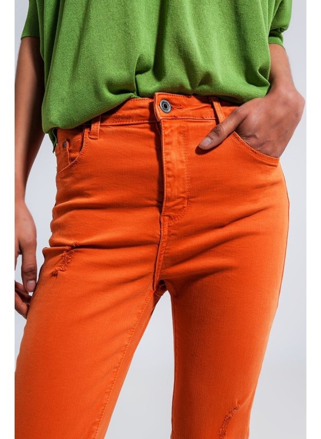 Orange Skinny Jean