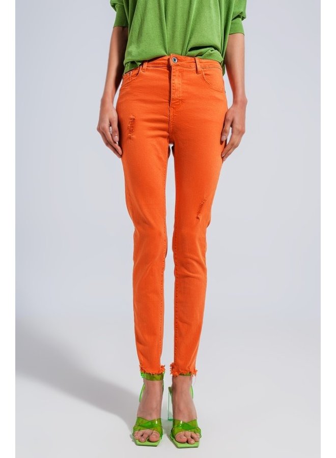 Orange Skinny Jean