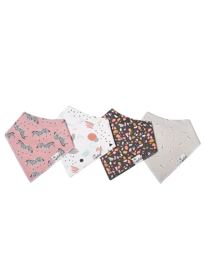 4-Pack Baby Bandana Bib Set