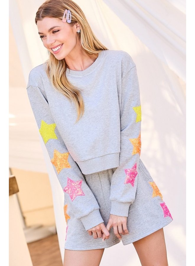 Sequin Star Sweatshirt - Kirby's Kloset