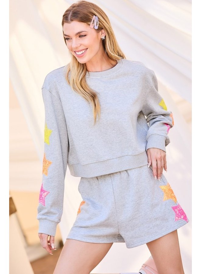 Sequin Star Sweatshirt - Kirby's Kloset