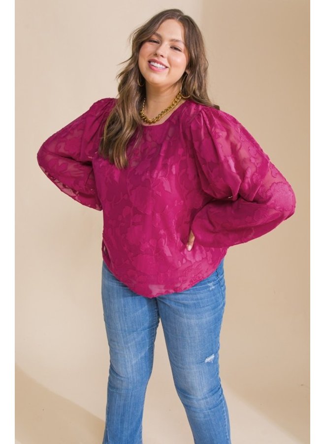 Hot Pink Plus Size Blouse -  Canada