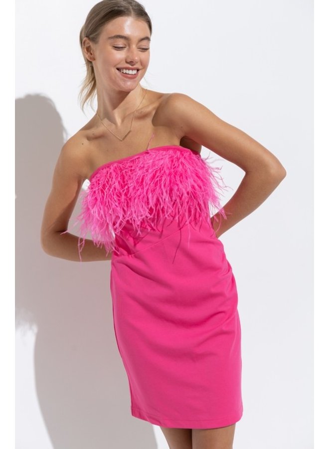 Feather Tube Dress