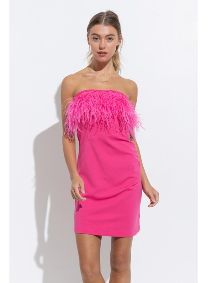 Feather Tube Dress