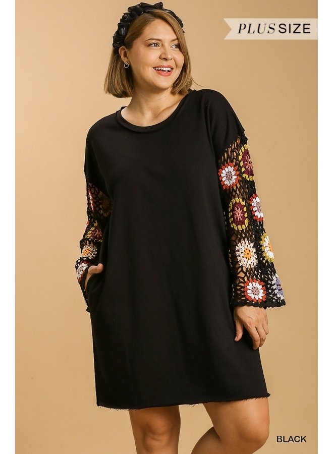 Crochet Sleeve Dress Kirby's Kloset