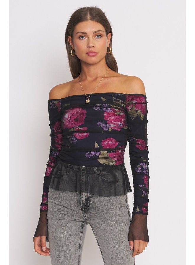 Floral Mesh Top - Kirby's Kloset