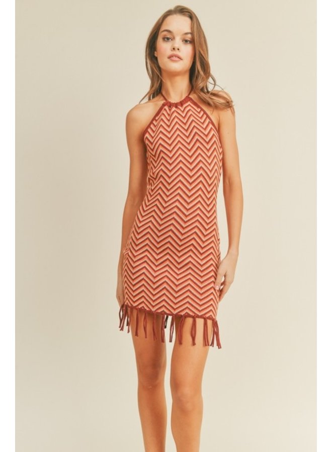 Crochet Knit Halter Dress Kirby's Kloset