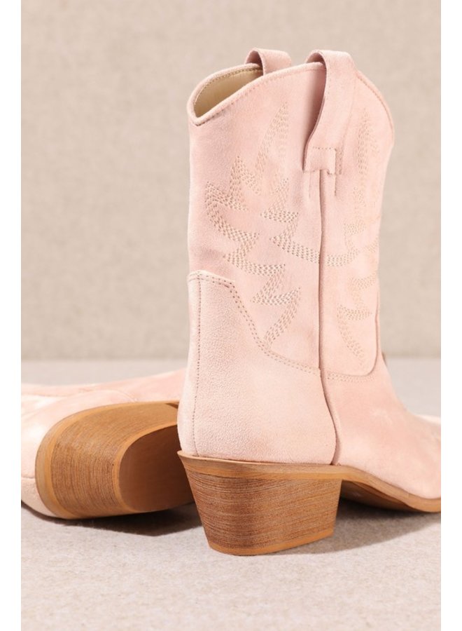 Claire Pink Western Boot