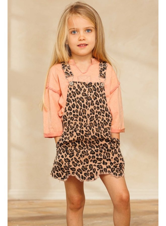 Leopard Skirt Overalls