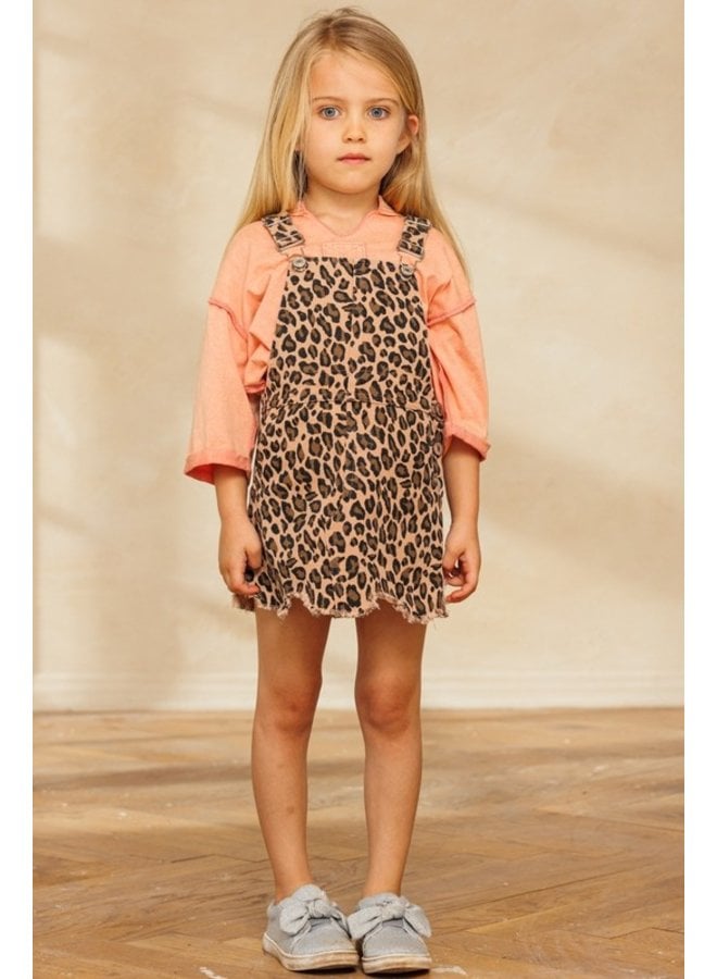 Leopard Skirt Overalls
