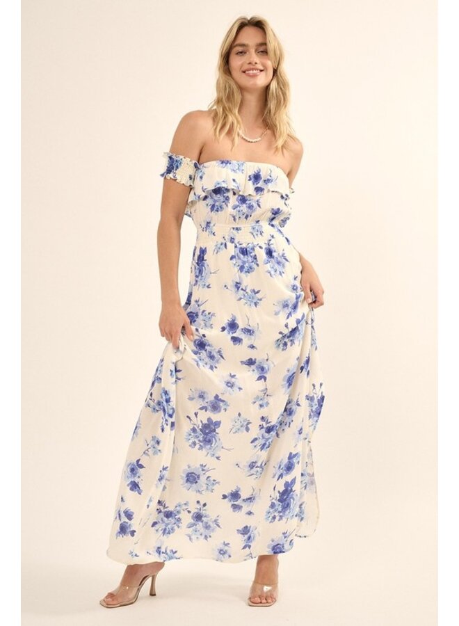 Floral Off-The-Shoulder Maxi Dress