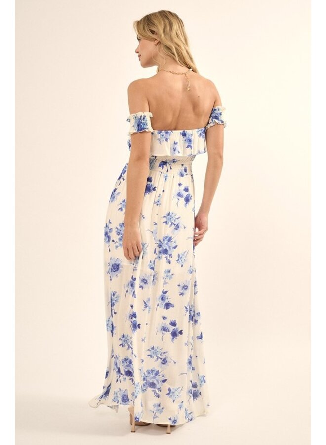 Floral Off-The-Shoulder Maxi Dress