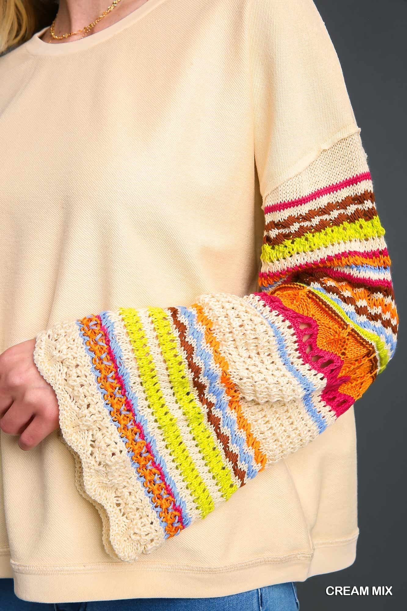 Cream Multi Patchwork Crochet Sweater – Shop Style Your Senses