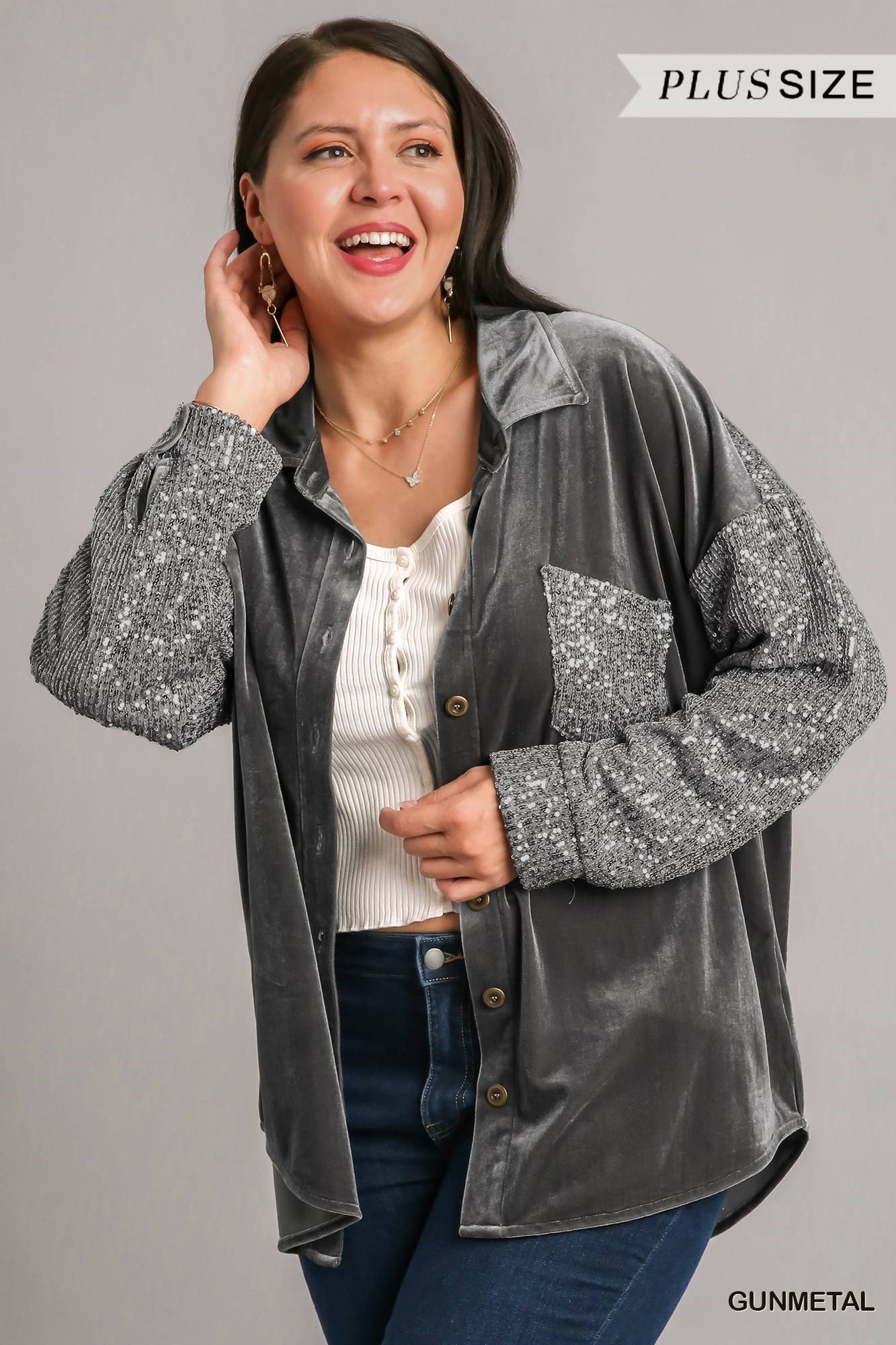 Sequin Sleeve Denim Jacket – Brittney Kelley Brands