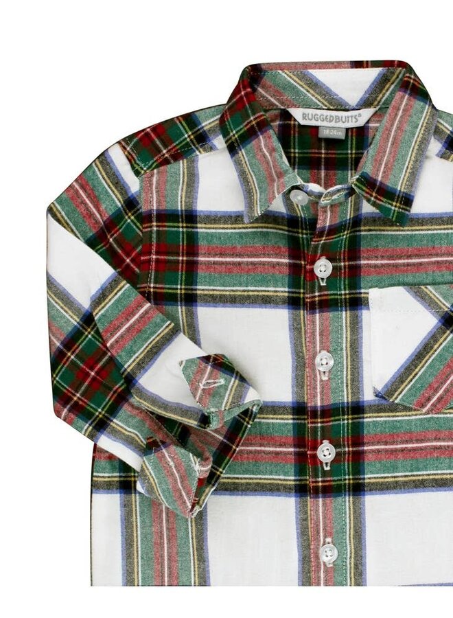 Good Tidings Plaid Long Sleeve Button Down Shirt