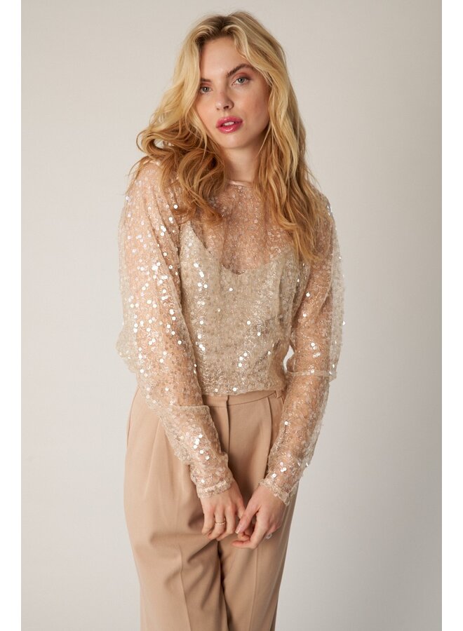 Two-Fer Sequin Blouse