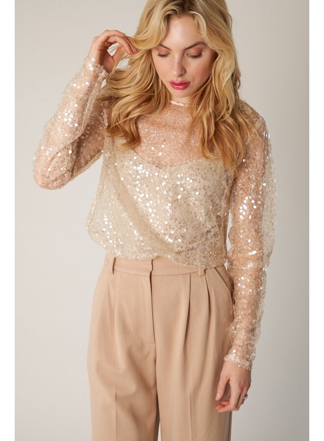 Two-Fer Sequin Blouse