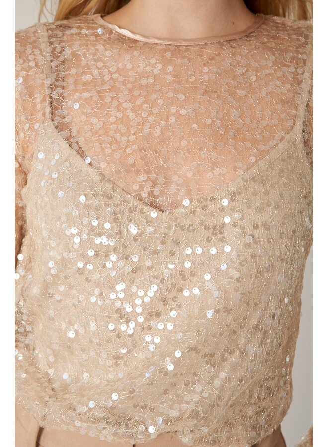 Two-Fer Sequin Blouse