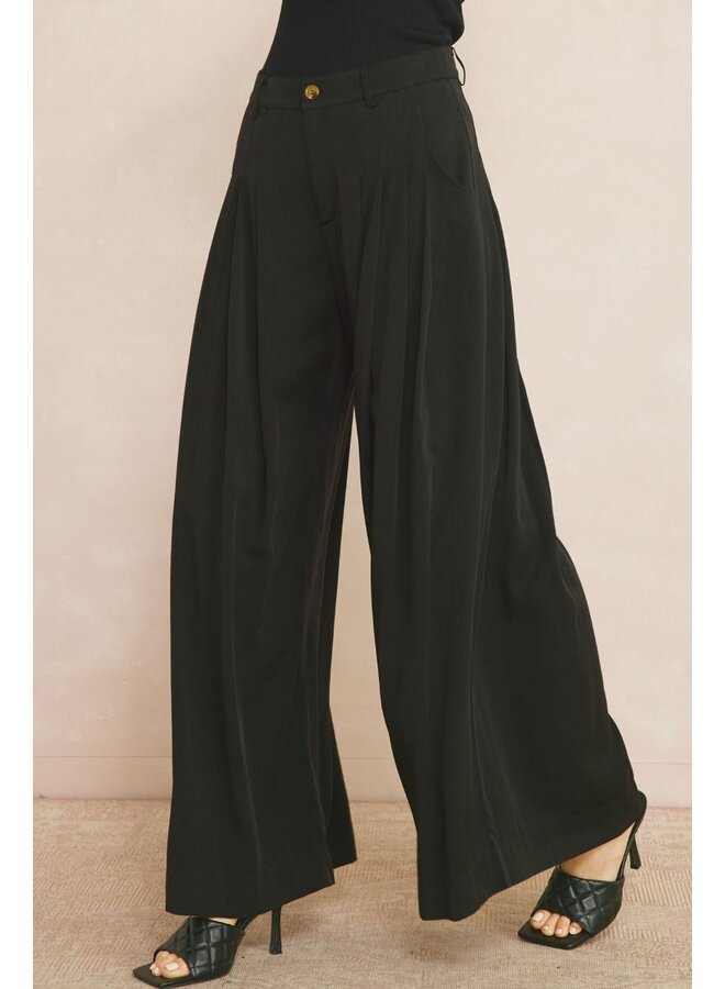 Black Wide-Leg Pants