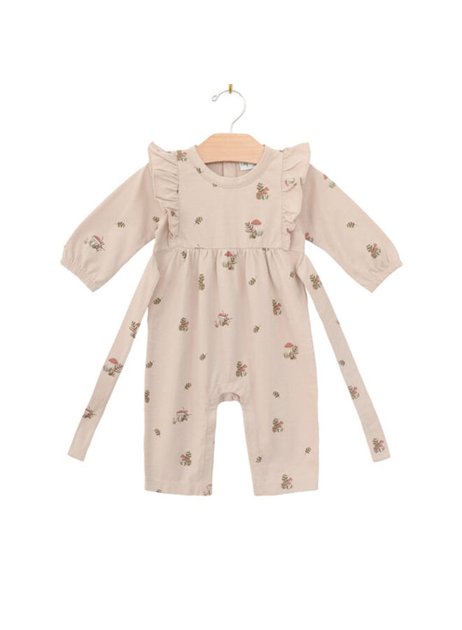 Mushroom Flutter Sleeve Romper